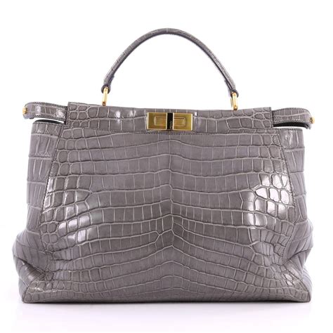 fendi peekaboo medium size cm|Fendi peekaboo crocodile.